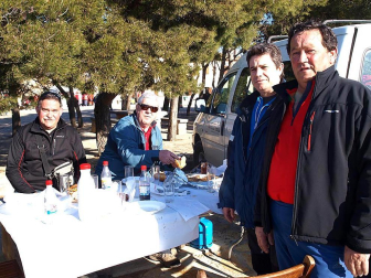 Imágenes de los peregrinos que parten desde la Ribera hacia Javier