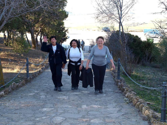 Imágenes de los peregrinos que parten desde la Ribera hacia Javier