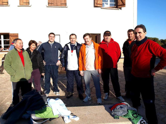 Imágenes de los peregrinos que parten desde la Ribera hacia Javier