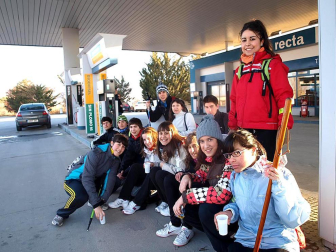 Imágenes de los peregrinos que parten desde la Ribera hacia Javier