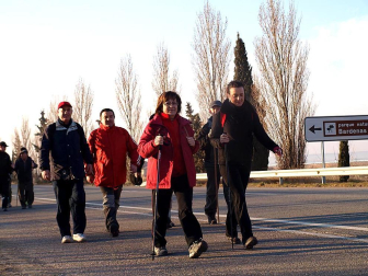 Imágenes de los peregrinos que parten desde la Ribera hacia Javier