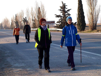 Imágenes de los peregrinos que parten desde la Ribera hacia Javier