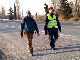 Imágenes de los peregrinos que parten desde la Ribera hacia Javier