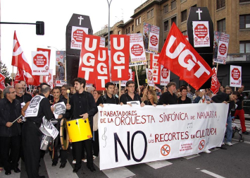 Entre 1.500 y 3.000 personas se han manifestado este jueves por la tarde en Pamplona