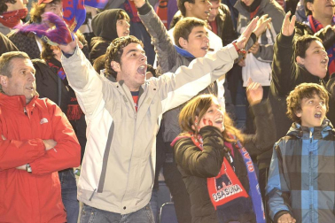 Los aficionados de Osasuna han disrutado con la victoria de su equipo ante el Athletic