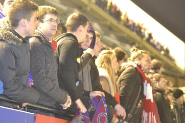 Los aficionados de Osasuna han disrutado con la victoria de su equipo ante el Athletic