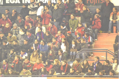 Los aficionados de Osasuna han disrutado con la victoria de su equipo ante el Athletic