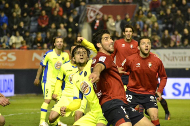 Imágenes del partido entre Osasuna y Getafe, que ha terminado con empate a cero en el marcador.