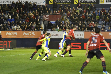 Imágenes del partido entre Osasuna y Getafe, que ha terminado con empate a cero en el marcador.