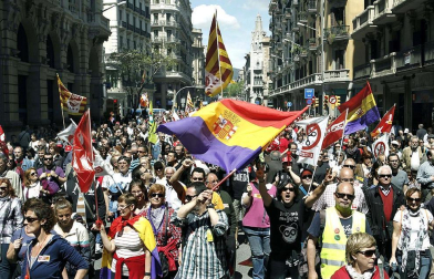 Im&aacute;genes de las concentraciones en las principales ciudades espa&ntilde;olas, con motivo del D&iacute;a del Trabajador