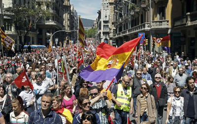 Imágenes de las concentraciones en las principales ciudades españolas, con motivo del Día del Trabajador