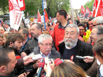 Imágenes de las concentraciones en las principales ciudades españolas, con motivo del Día del Trabajador