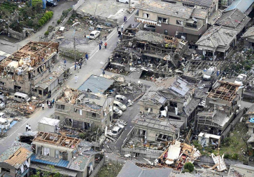 Una persona ha fallecido y 40 más se encuentran heridas por el paso de un tornado por la localidad de Tsukuba, en la prefectura de Ibaraki, en el este de Japón. E.PRESS