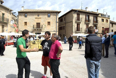 La feria del Espárrago acogió el XXII Capítulo de su cofradía con 23 invitados y una apuesta clara por el producto en una fiesta multitudinaria