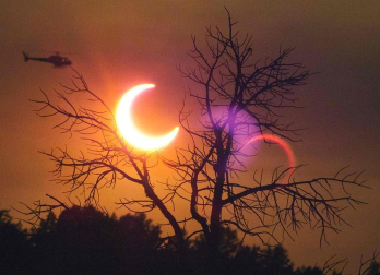 Millones de personas en Asia y Estados Unidos han podido observar  el eclipse anular de Sol que se ha producido en la madrugada de este lunes.