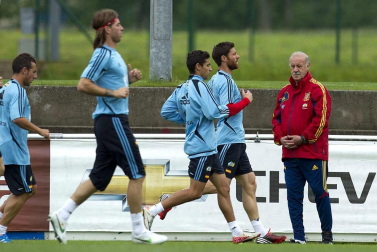 Llegada y entrenamiento de la selección española de fútbol en la localidad australiana de Schruns, previa a la disputa de la Eurocopa 2012 de Polonia y Ucrania.