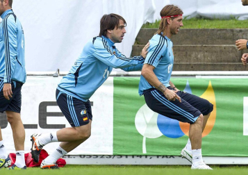 Llegada y entrenamiento de la selección española de fútbol en la localidad australiana de Schruns, previa a la disputa de la Eurocopa 2012 de Polonia y Ucrania.