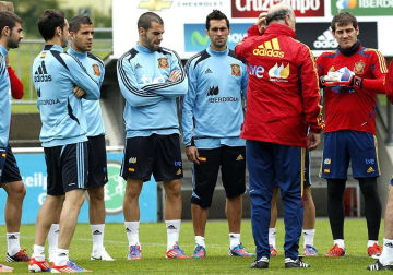 Llegada y entrenamiento de la selección española de fútbol en la localidad australiana de Schruns, previa a la disputa de la Eurocopa 2012 de Polonia y Ucrania.
