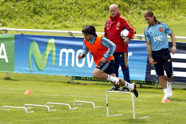 Llegada y entrenamiento de la selección española de fútbol en la localidad australiana de Schruns, previa a la disputa de la Eurocopa 2012 de Polonia y Ucrania.