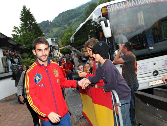 Llegada y entrenamiento de la selección española de fútbol en la localidad australiana de Schruns, previa a la disputa de la Eurocopa 2012 de Polonia y Ucrania.