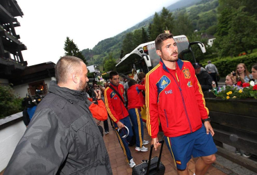 Llegada y entrenamiento de la selección española de fútbol en la localidad australiana de Schruns, previa a la disputa de la Eurocopa 2012 de Polonia y Ucrania.