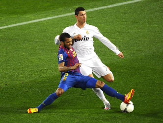 Imágenes del partido de vuelta en los cuatro de final de la Copa del Rey, disputado entre el Barcelona y el Real Madrid en el Camp Nou.