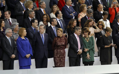 Desfile militar en Madrid con motivo de la Hispanidad