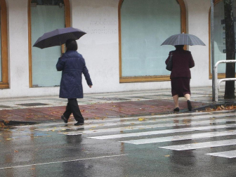 Imágenes de las lluvias intensas que se han precipitado en Navarra durante este fin de semana, en especial en la mitad norte de la Comunidad foral.