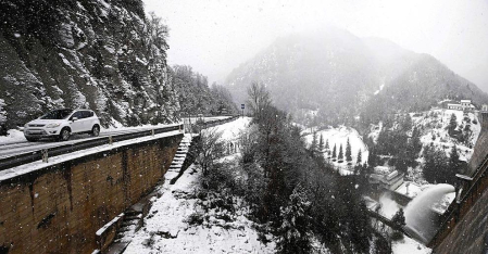Nevadas caídas en el norte de la Comunidad foral el miércoles 6 de febrero