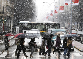 Nevadas caídas en el norte de la Comunidad foral el miércoles 6 de febrero