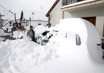 Nevadas caídas en el norte de la Comunidad foral el miércoles 6 de febrero