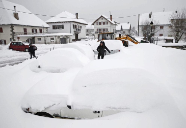 Nevadas caídas en el norte de la Comunidad foral el miércoles 6 de febrero