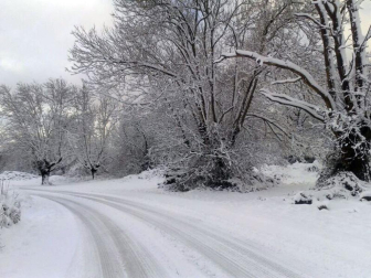 Nevadas caídas en el norte de la Comunidad foral el miércoles 6 de febrero