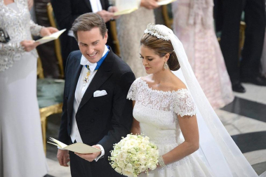 La princesa Magdalena de Suecia contrae matrimonio en Estocolmo.