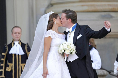 La princesa Magdalena de Suecia contrae matrimonio en Estocolmo.