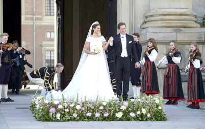 La princesa Magdalena de Suecia contrae matrimonio en Estocolmo.