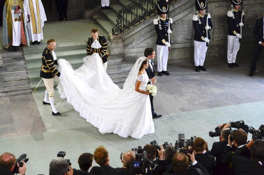 La princesa Magdalena de Suecia contrae matrimonio en Estocolmo.
