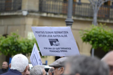 Manifestación para luchar por los derechos de los pensionistas.