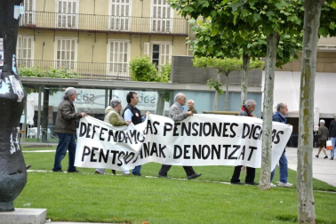 Manifestación para luchar por los derechos de los pensionistas.