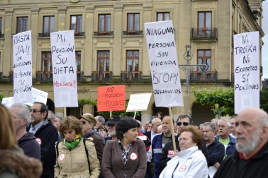 Manifestación para luchar por los derechos de los pensionistas.