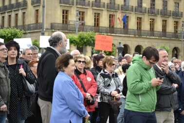 Manifestación para luchar por los derechos de los pensionistas.