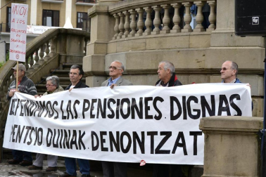 Manifestación para luchar por los derechos de los pensionistas.