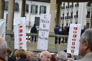 Manifestación para luchar por los derechos de los pensionistas.
