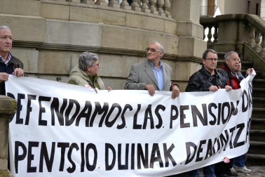 Manifestación para luchar por los derechos de los pensionistas.