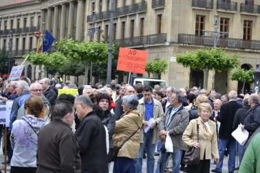 Manifestación para luchar por los derechos de los pensionistas.