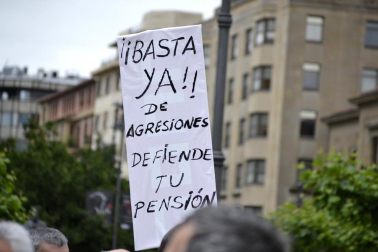 Manifestación para luchar por los derechos de los pensionistas.