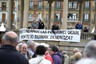 Manifestación para luchar por los derechos de los pensionistas.