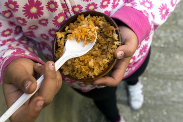 Ujué celebró este domingo el Día de las Migas, uno de los elementos gastronómicos más típicos de la localidad.