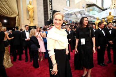 Algunas de las celebridades a su paso por la alfombra roja de la 86 gala de la Academia de Cine,  en el teatro Dolby de Los Ángeles.