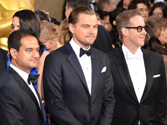 Algunas de las celebridades a su paso por la alfombra roja de la 86 gala de la Academia de Cine,  en el teatro Dolby de Los Ángeles.